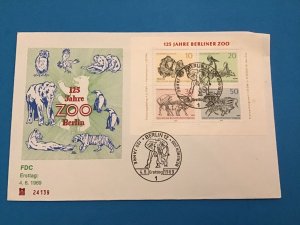 Germany 125 years Berlin Zoo 1969   Stamp Cover R42873