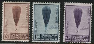 BELGIUM Scott 251-3 Piccard's Balloon MH* CV $34 1932