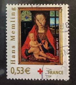 France 2005 Scott B710 used - 0.53€,  Painting, Virgin and Child by Hans Memling