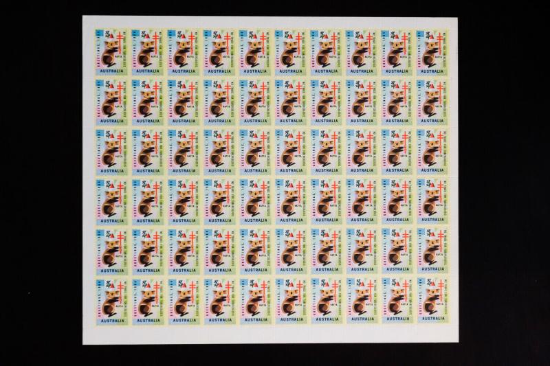 Australia Early Tuberculosis & Christmas Seal 1964 + 1967 Full Stamp Sheet of 60