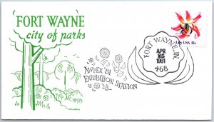 U.S. SPECIAL POSTMARK COVER FORT WAYNE INDIANA CITY OF PARKS AWPEX '81 TYPE C