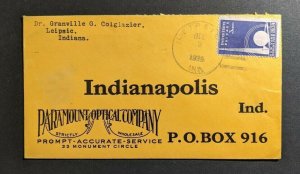 1939 Paramount Optical Co Optician Advertising Cover Indianapolis IN