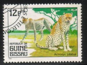 Wild Cat, Cheetah, Guinea-Bissau stamp SC#564 used