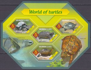 2014 Solomon Islands 2617-2620KL Reptiles / Turtles 9,50 €