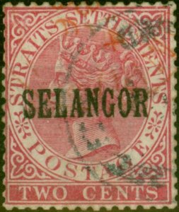 Selangor 1886 2c Pale Rose SG34 Type 27 Fine Used