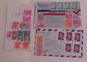 ECUADOR 10 or MORE STAMPS on 1945 CENSORED, 1981 also ON RECEIPT 1959