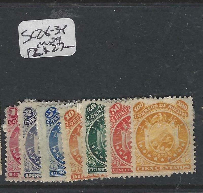 BOLIVIA  (P0706B)  SC 28-34    VERY FRESH FULL MOG ALAS SOME PAPER ON BACK