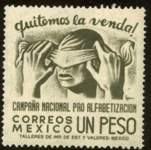 MEXICO 809, 1Peso Blindfold, Literacy Campaign MNH (835)