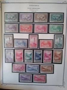 collection on pages Andorra #23-64 complete (57 stamps) HF: CV $680