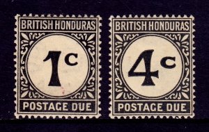 British Honduras - Scott #J1b, J3a - MH - 1923 issue - See desc. - SCV $4.50