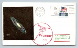 1972 PIONEER 10 - Milky Way Galaxy on Cachet - F5323