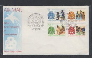 Papua New Guinea #470-73 (1977 Girl Guides set) unaddressed cachet FDC