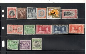 NIUE COLLECTION ON STOCK SHEET MINT/USED