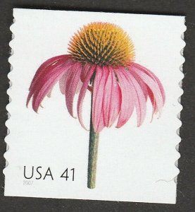 US 4170 Beautiful Blooms Coneflower 41c coil single (1 stamp) MNH 2007