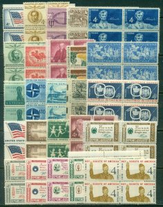 25 DIFFERENT SPECIFIC 4-CENT BLOCKS OF 4, MINT, OG, NH, GREAT PRICE! (4)