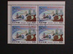 ​KOREA-2002 SC#4222 SCIENCE & TECHNOLOGY FANCY CANCEL BLOCK- OG VERY FINE