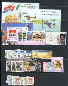 Kiribati group of Mint NH sets and S/S (Catalog Value $50.40) [T0988]