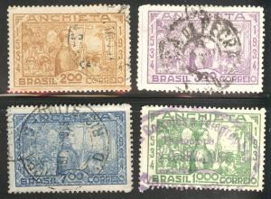 Brazil Scott 394-397 used stamp set