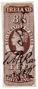 (I.B) QV Revenue : Ireland Registration of Deeds 8/- (1861)