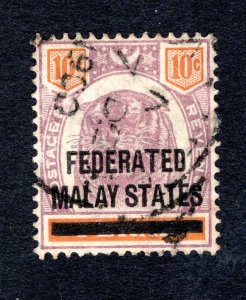 Federation of Malaya SC #10  VF, Used, Wmk. 2,  CV $75.00 ..... 3700008