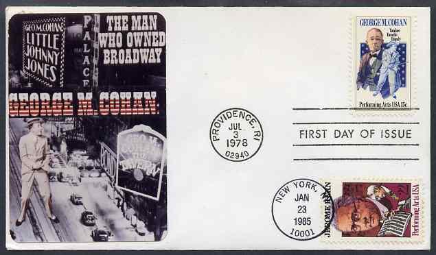 United States 1978-85 Double Franked illustrated cover fo...