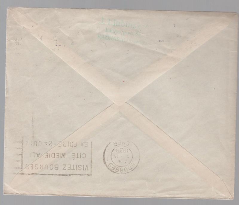 1938 Lithuania cover to France 