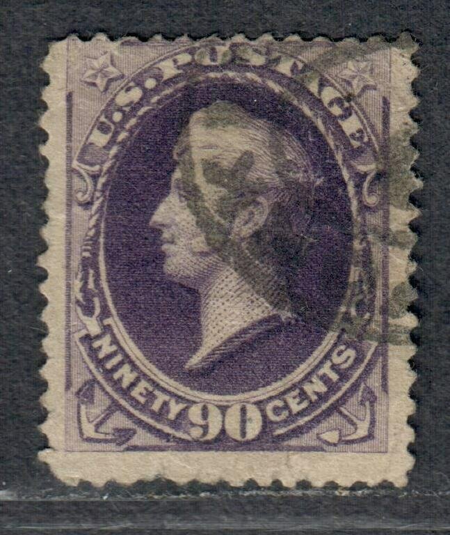 $US Sc#218 used, fine, thin+creases, Cv. $225