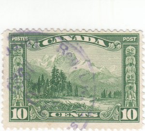 Canada - Scott # 155 - 10c Green - Mt. Hurd - Used
