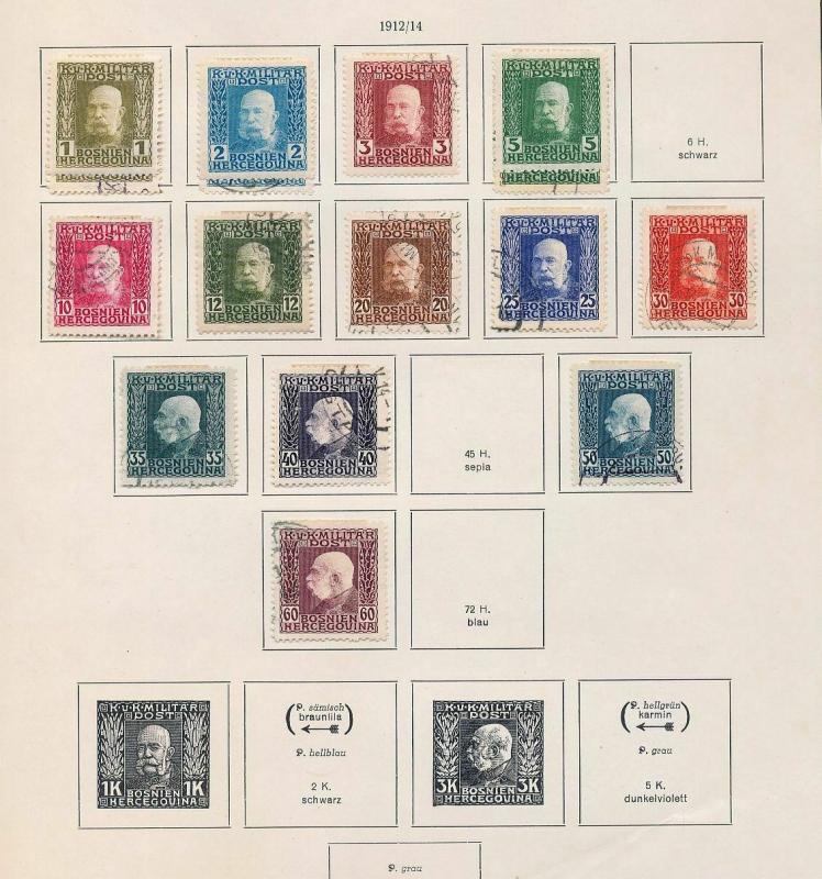 Bosnia Herzegovina Early M&U Collection (Appx 70 Items) Ref DD644