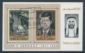 Umm Al Qiwain #33a Used Pres. John F. Kennedy SS