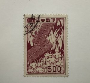 Japan 1955  Scott  609 used - 500y, Bridge & Iris