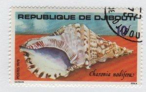 Djibouti 1978 - Scott 480 CTO - 10fr, sea Shells 
