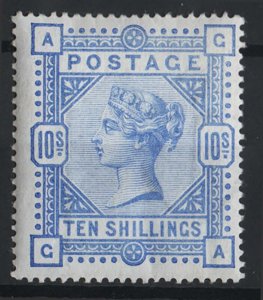 GB 1883 10s ultramarine, minor gum wrinkle otherwise very fine mint sg183 cat