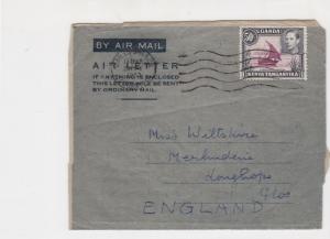 Uganda Kenya Tanganika 1953 to england air mail stamps cover ref 21475