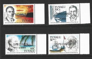 TUVALU Scott # 590-593 Mint NH Complete Set Annexation Specimens 2017 CV $12.50+