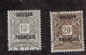 French  Sudan  1921  J3,4  Used