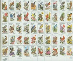 SCOTT 1953-2002 STATE BIRDS AND FLOWERS 20ct 50 STAMP S