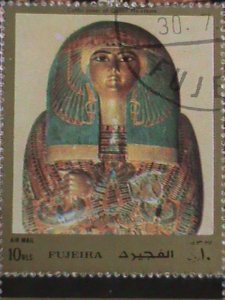 ​FUJEIRA STAMP:-COLORFUL EGYPT MANMI CTO-NH- SOUVENIR SHEET