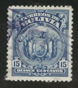 Bolivia Scott 145 Used 1925 Re-engraved stamp