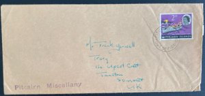 1968 Pitcairn Island Cover To Tanton England Pitcairn Miscellany Cachet