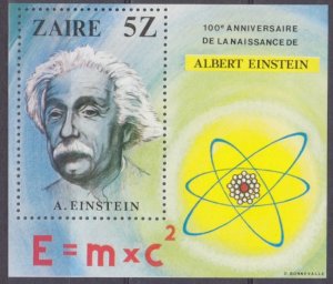 1980 Zaire 646/B33 100 years of Albert Einstein 4,50 €