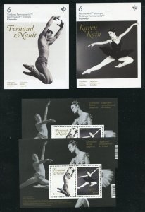 Canada 3289-3291a Karen Kain, Ferdinand Nault Stamp Sheet and Booklets MNH