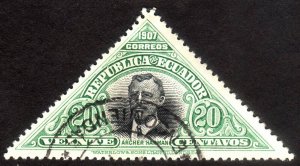 1908, Ecuador 20c, Used, Sc 178
