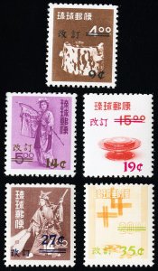 Ryukyu Stamps # C19-23 MLH VF