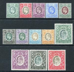 SOMALILAND-1904 Set to 5r Sg 32-44 MOUNTED MINT V27012