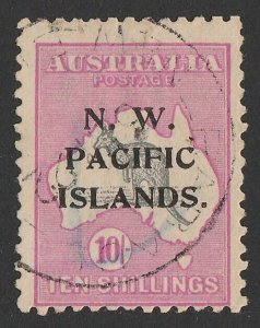 NEW GUINEA - NWPI 1918 Kangaroo 10/- grey & pink, 3rd wmk.