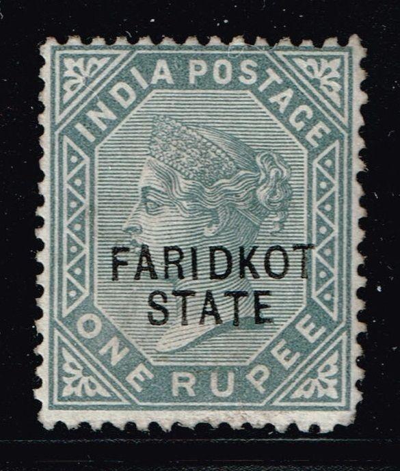 Faridkot SG# 15 Mint Hinged (Small Edge Gum Thins) - Lot 7614