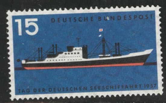 Germany Scott 767 MNH** 1957 ship stamp