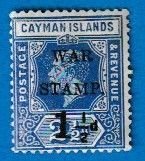 CAYMAN ISLANDS SCOTT#MR1 1917 KING GEORGE V - SURCHARGED WAR TAX STAMP - MNH