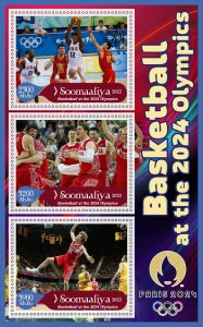 Stamps. Olympics games in Paris  Basketball 2024 Tsar  2022 year 1+1 sheet perf